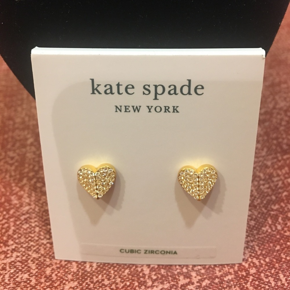 NWT kate spade ♠️ heart studs